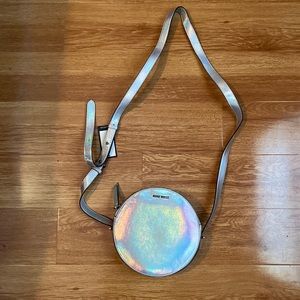 NWT Silver Crossbody Bag